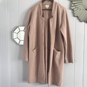 14th & Union Blush Cocoon Sweater Coat L